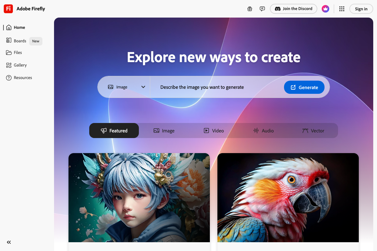 Adobe Firefly Interface Screenshot