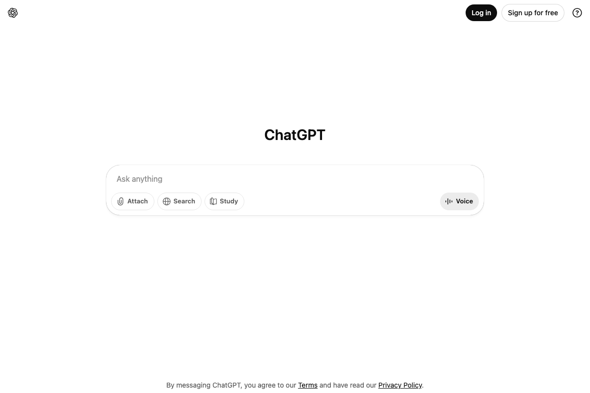 ChatGPT Interface Screenshot