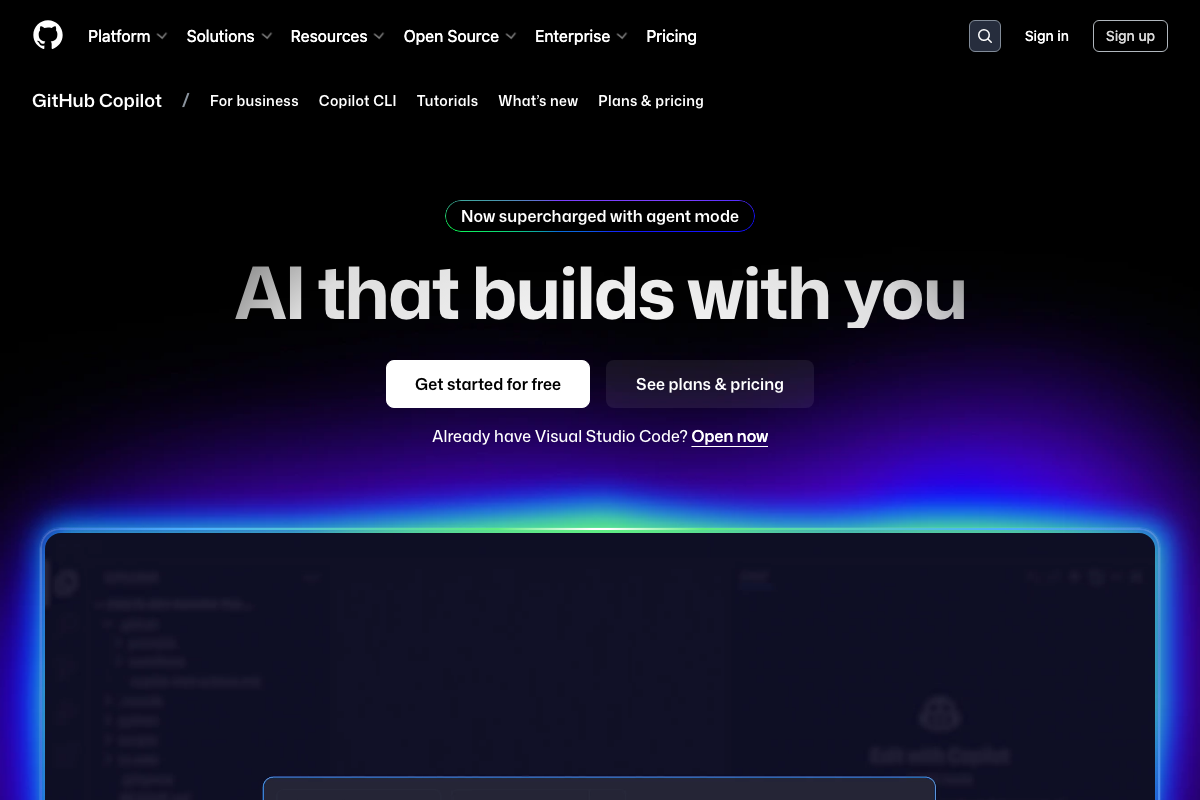 GitHub Copilot Interface Screenshot
