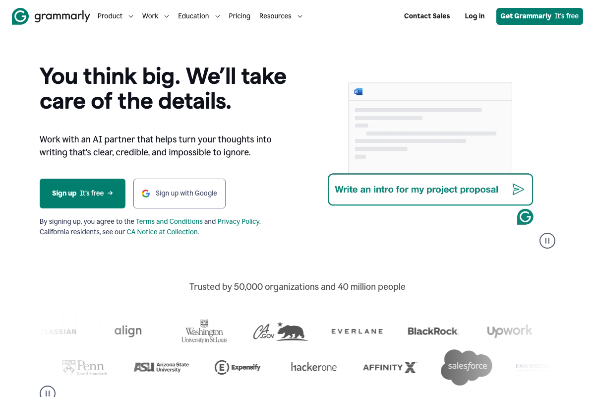 Grammarly Interface Screenshot