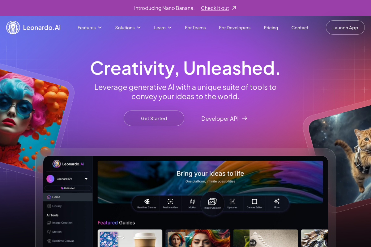 Leonardo AI Interface Screenshot
