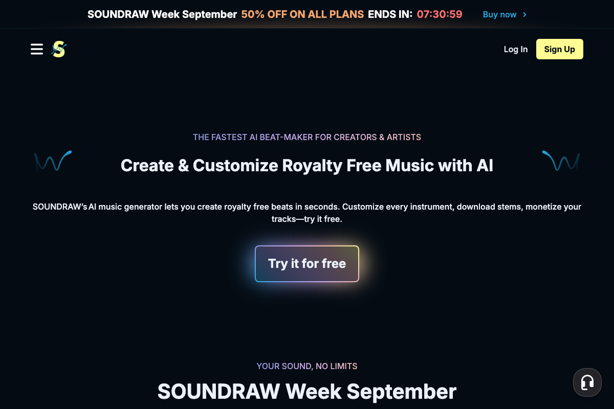 Soundraw AI Interface Screenshot