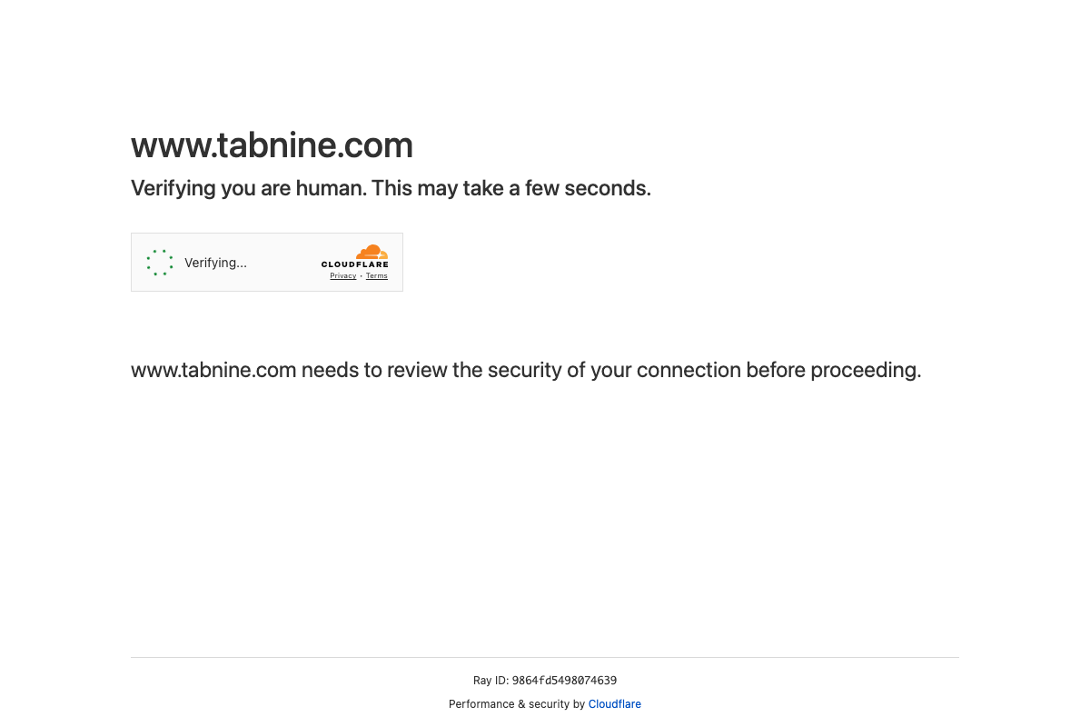 Tabnine Interface Screenshot